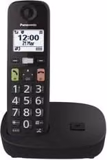 Telefono Cordless Panasonic KX-TGU110EXB Nero con tasti grandi e rubrica per 100 numeri