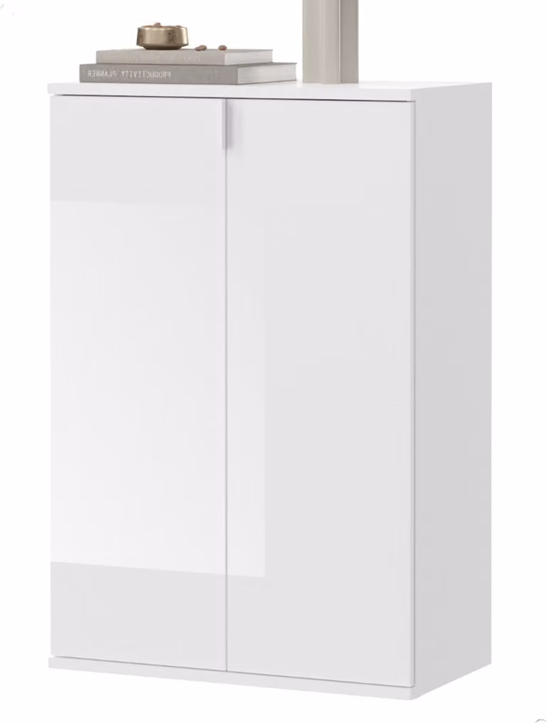 Cassettiera "SystemX" bianca lucida 61 x 99 cm