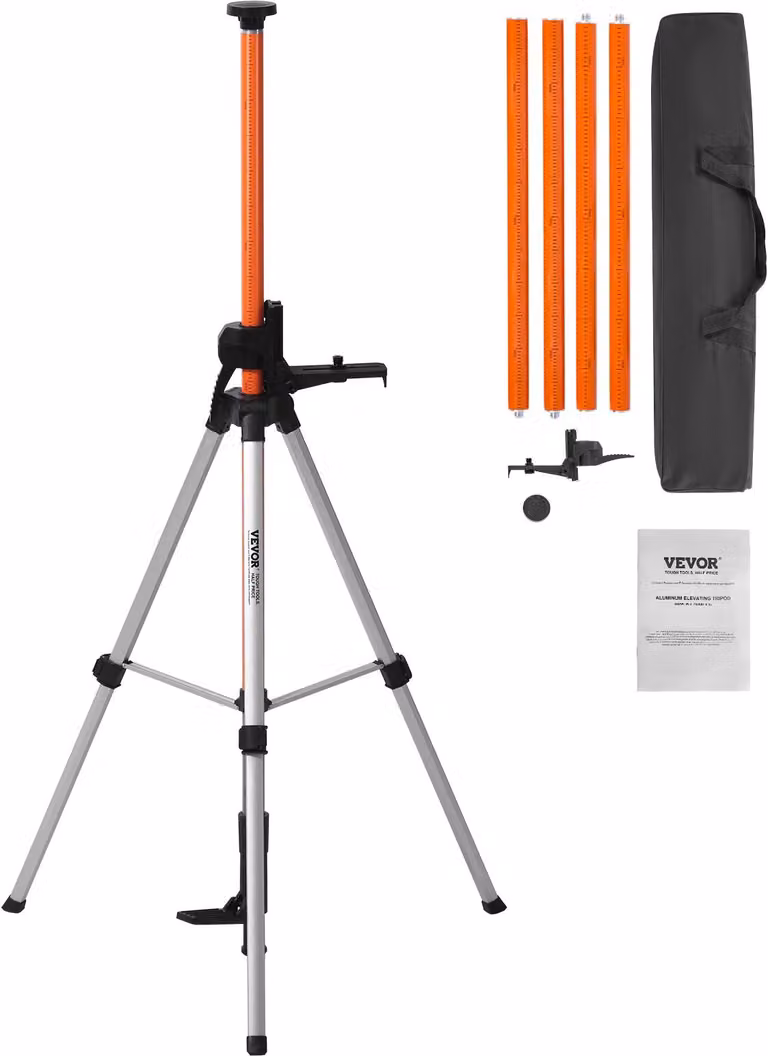Treppiede universale da costruzione per laser e dispositivi di livellamento alluminio 1040-3400mm