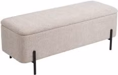 Pouf UP Amicasa beige in tessuto moderno