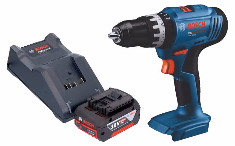 Trapano avvitatore a percussione a batteria Bosch GSB 18V-25 Professional 18 V 56 Nm + 1 batteria da 4,0 Ah + caricabatterie