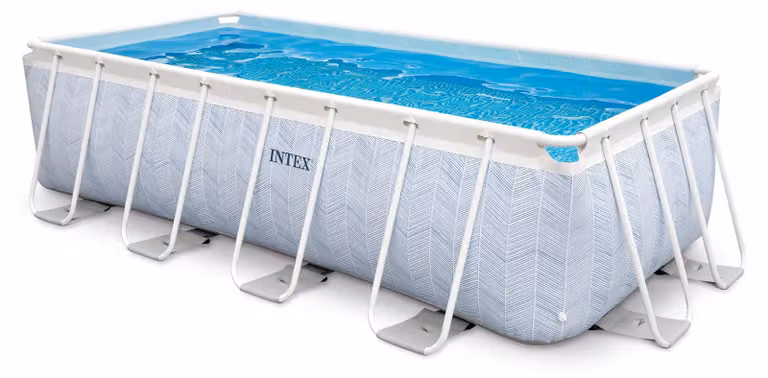 INTEX 26780GN - Piscina con struttura a prisma - Chevron (400x200x100cm) Piscina gonfiabile Piscina da giardino