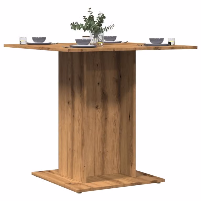Maison Exclusive - Tavolo da pranzo in rovere artigianale 80x80x75 cm Materiale ligneo