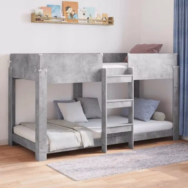 Letto a Castello per Bambini Grigio cemento 80 x 200 cm 3410526