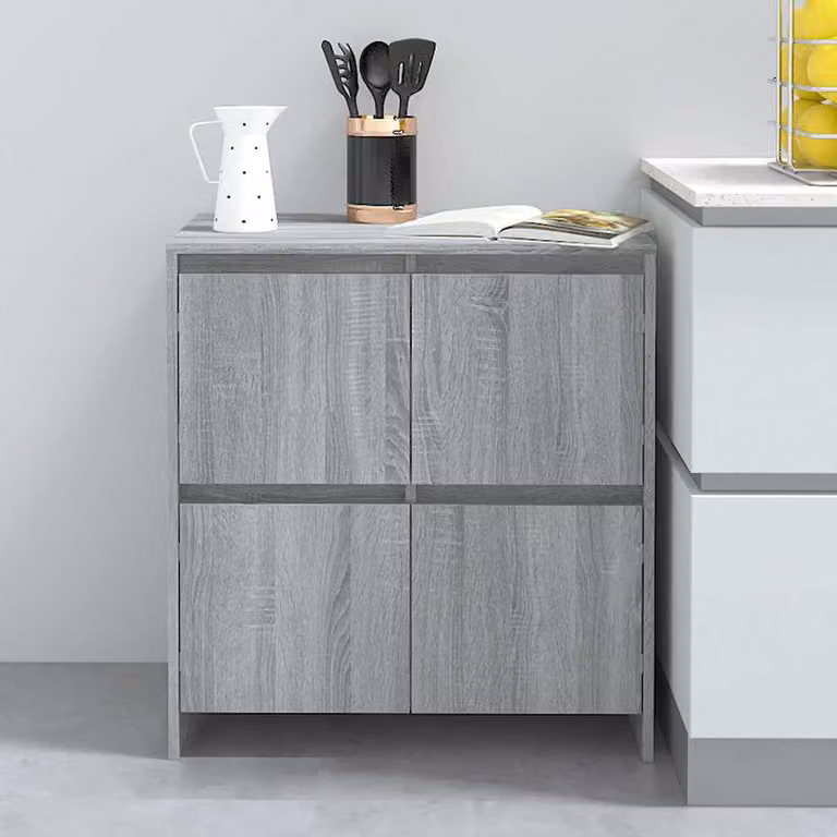 Credenza vidaXL in MDF Grigio Sonoma, L 70 cm x P 41 cm x H 75 cm