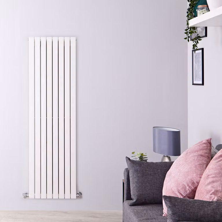 Radiatore Verticale Design Bianco 1600x472mm 1260W - Alta Resa - Stile Moderno - Sloane
