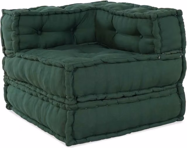Unità di Divano Modulare 2 pz Tessuto Verde 140 x 70 x 56 cm 3315076