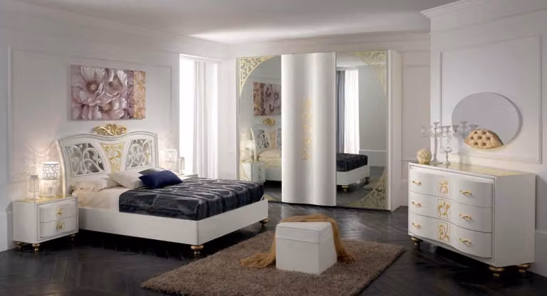 Bett Luxus Modern Betten Bettrahmen Doppel Holz Bettgestelle Schlafzimmer Weiß