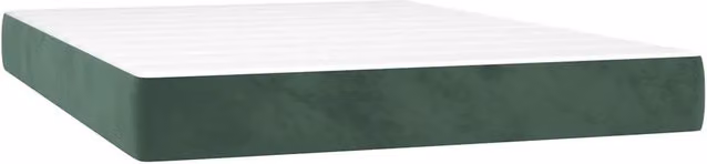 Materasso a Molle Insacchettate Rigidit¨¤ Media Verde Scuro 140x210x20 cm in Velluto