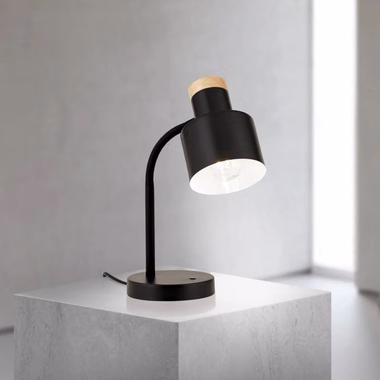 ORION Lampada da scrivania Gili, Nero, Soggiorno / Sala da pranzo, Metallo, Moderno, Lampada da tavolo