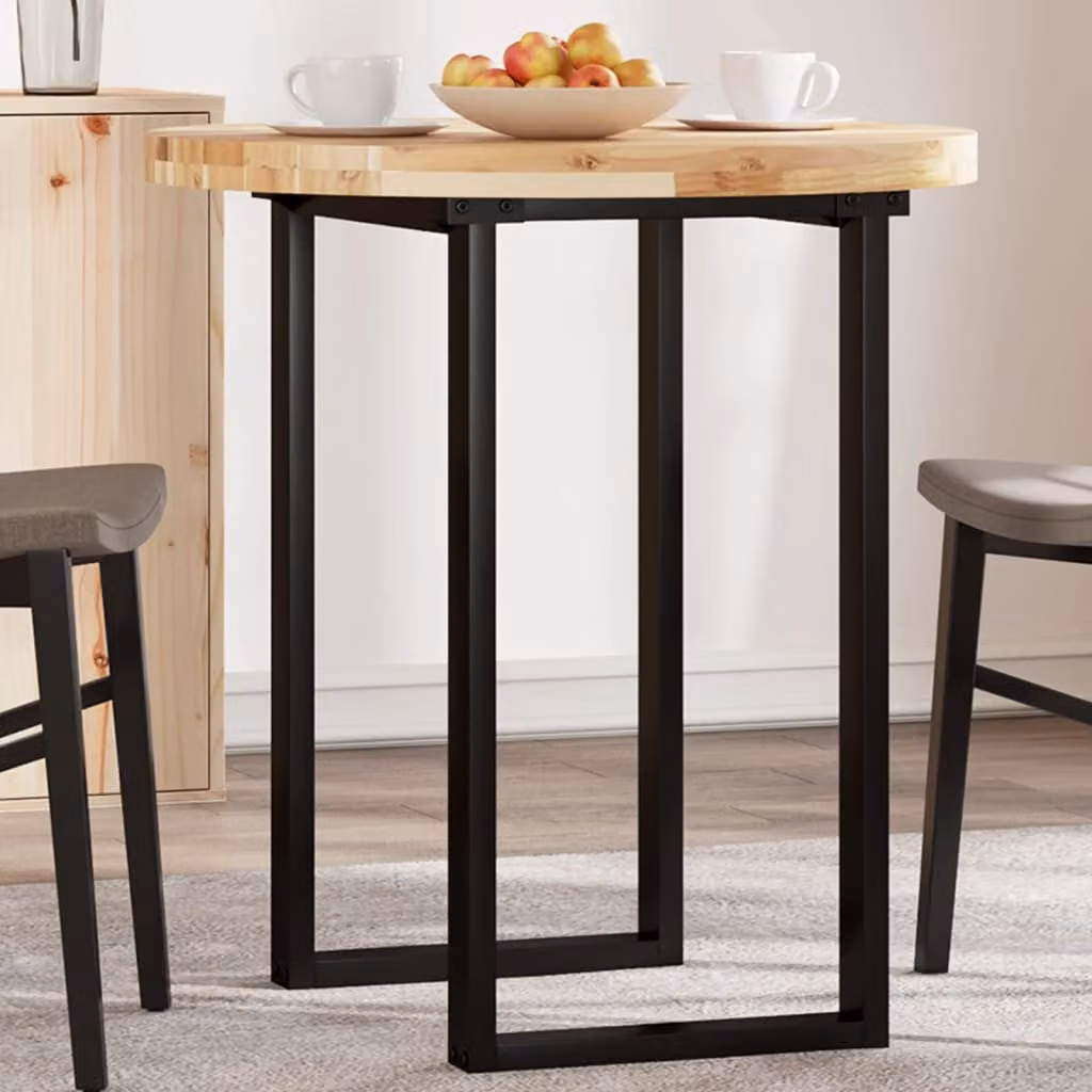 Piano Tavolo Rotondo in Legno di Acacia Marrone vidaXL Ø70 x 4 cm