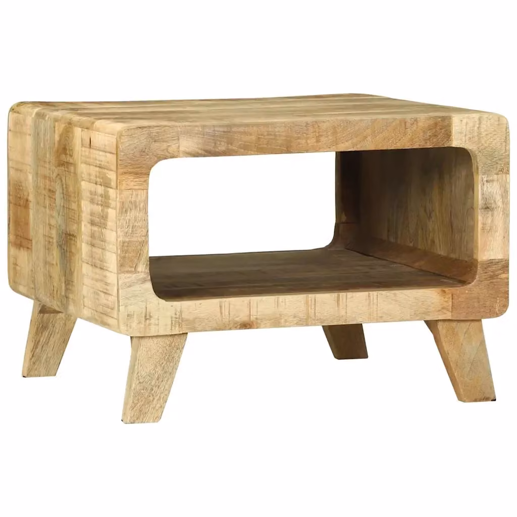 Tavolino da salotto vidaXL in legno di mango marrone stile rustico L/P/H: 50 x 50 x 35 cm – 2