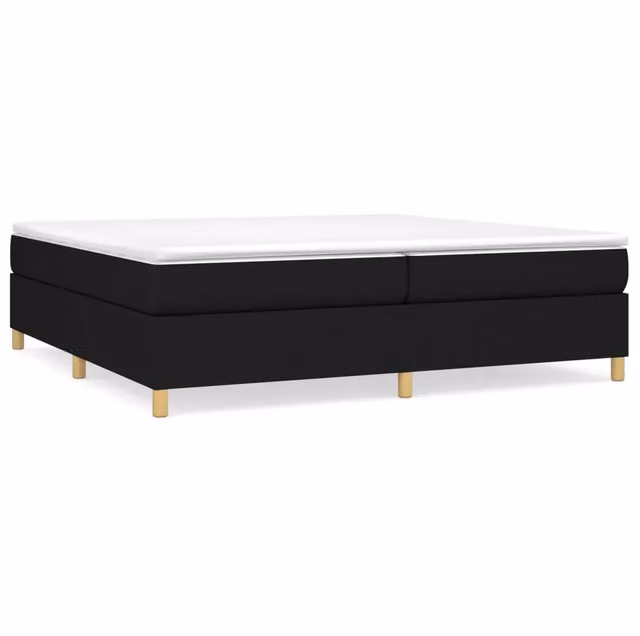 Letto matrimoniale moderno DESIGN IN con struttura a rete a molle in tessuto nero L/P/H: 200 x 200 x 35 cm