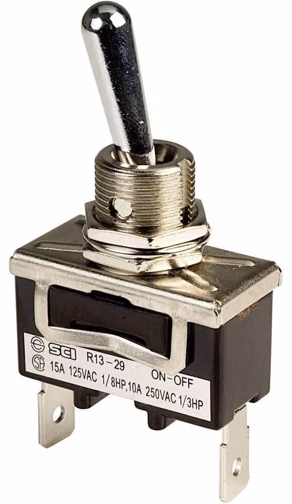 Interruttore a levetta 1P, con funzione on/off, 250V AC, 10A, da appendere