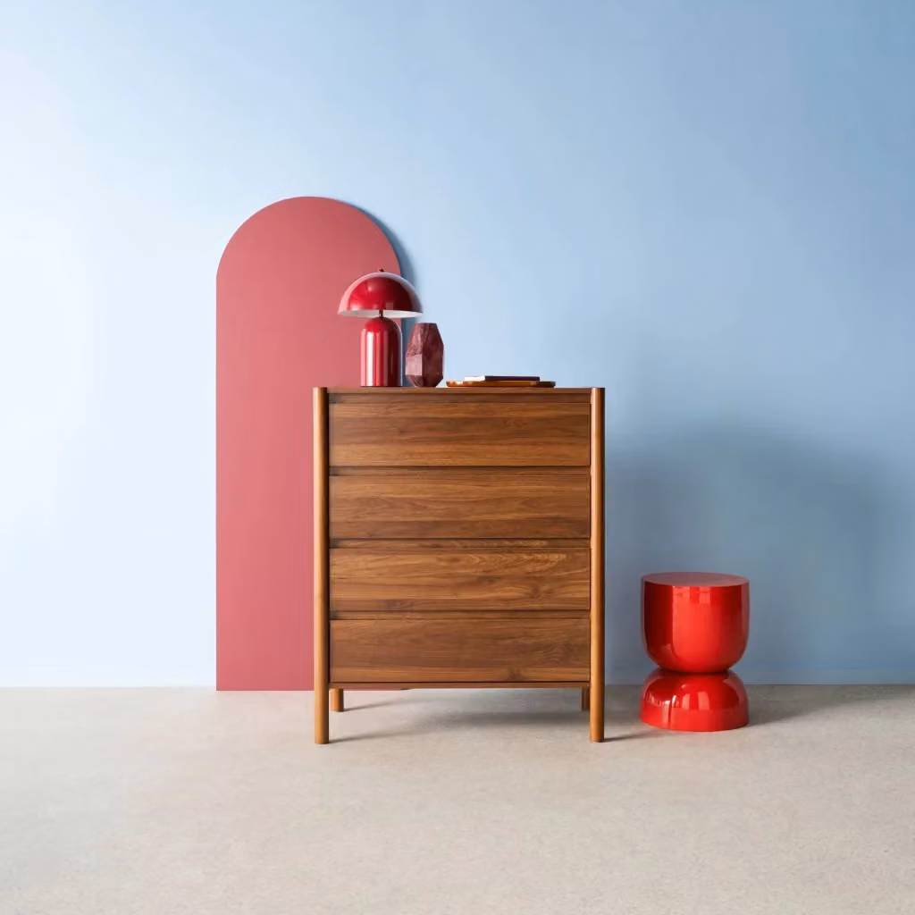 Cassettiera moderna Sweeek in legno marrone per camera da letto – 2