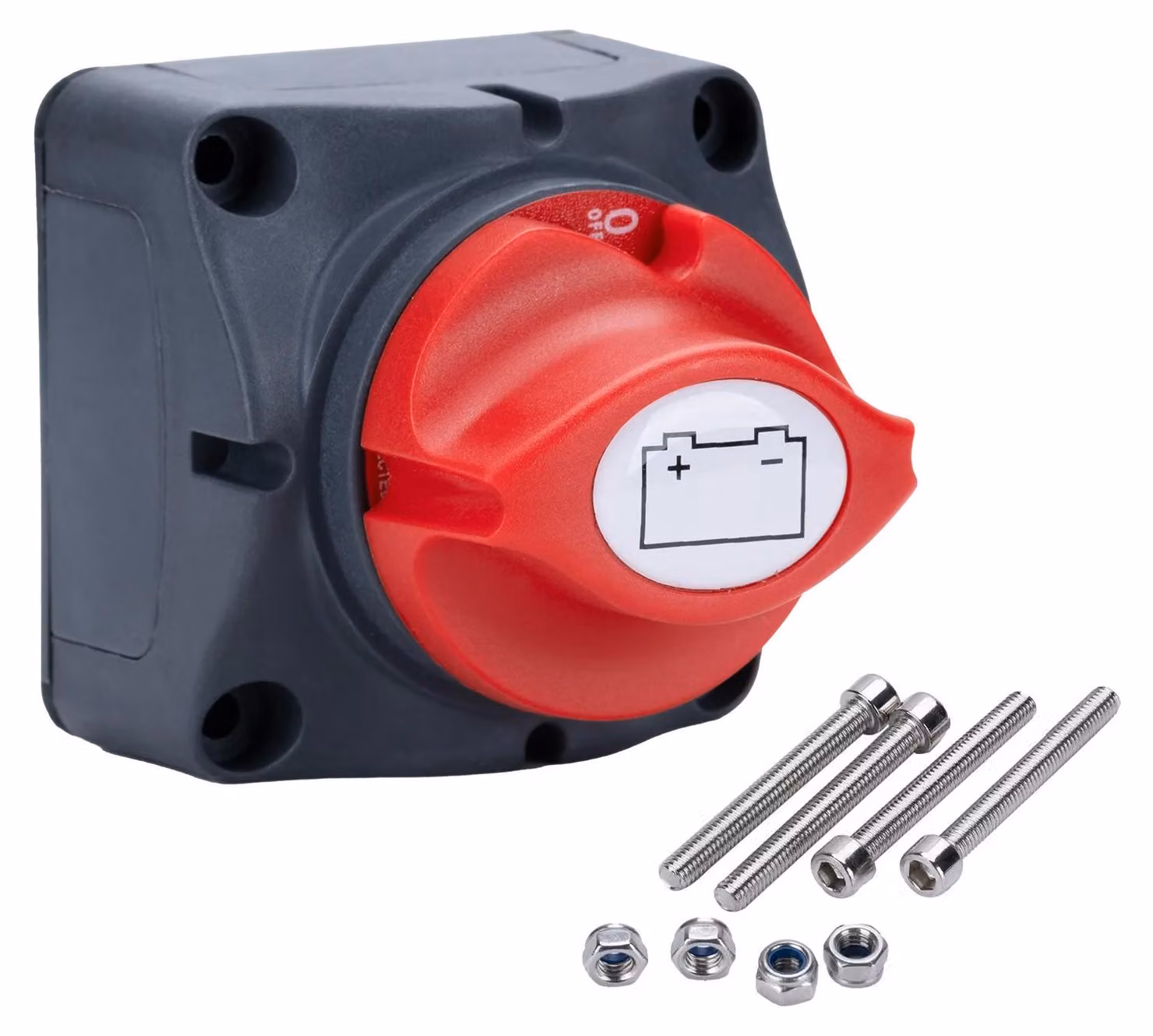 Interruttore di disconnessione batteria - Isolatore di batteria - 12/24/48 V - 275 A - M10 - On/Off - Per auto, imbarcazioni, camper e camion