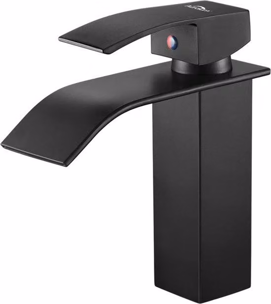 Rubinetto da bagno nero, rubinetto per il bagno, rubinetto a mano in rame, rubinetto in rame, tappetino nero e caldo