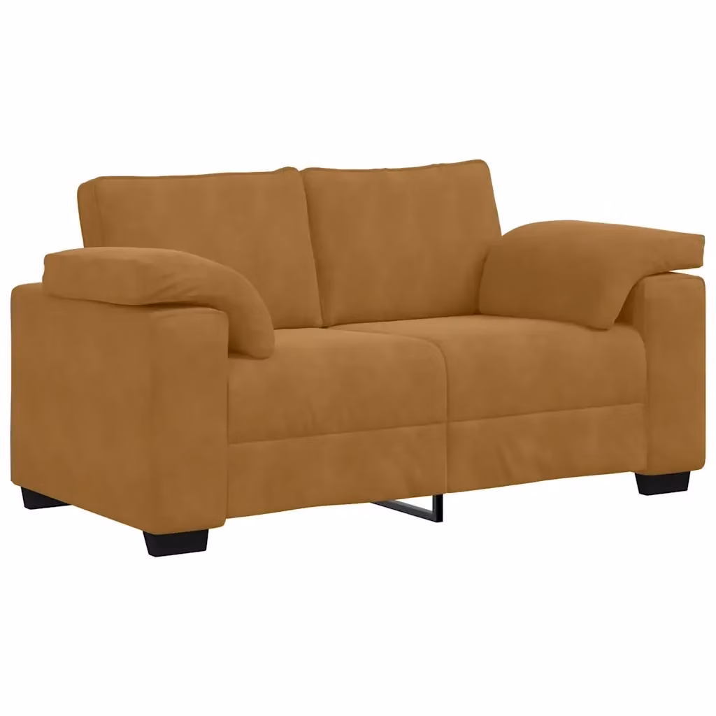 Divanetto moderno vidaXL in velluto marrone L: 160 cm, P: 77 cm, H: 82 cm