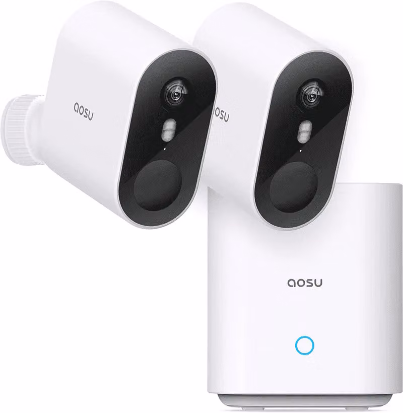 Set di telecamere SMART Tuya Aosu SL-C6S-2H Personalizza l'area di ripresa della telecamera in base alle tue esigenze Memoria di archiviazione locale