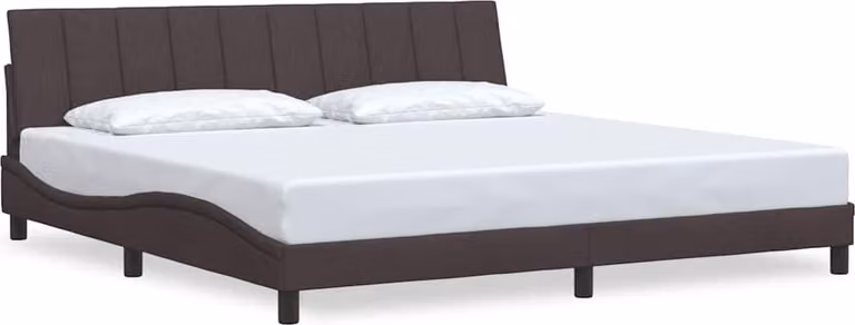 Giroletto senza Materasso Hanko Marrone Scuro 200x200 cm in Tessuto