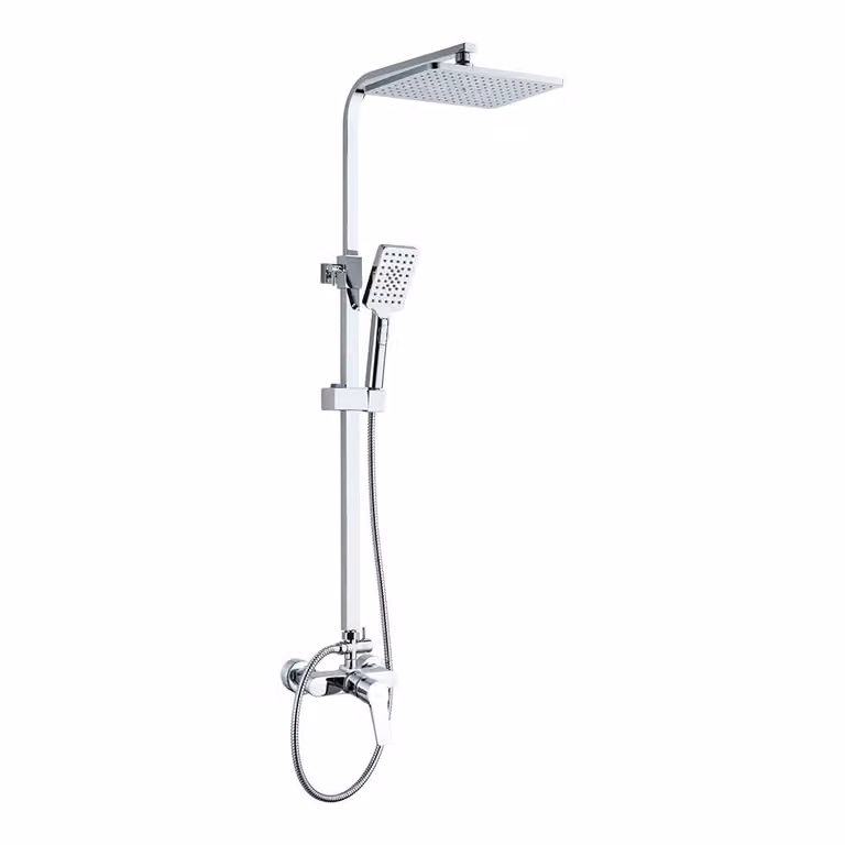 Asta vasca, miscelatore monocomando, soffione, flessibile e maniglia mod. altea edm