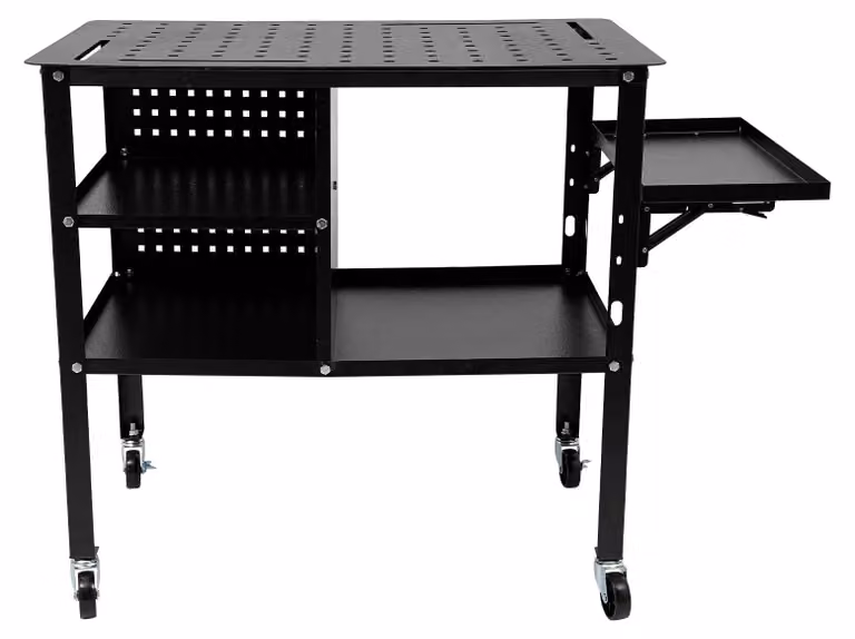 Postazione di lavoro, design modulare, costruzione robusta, colore nero