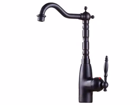 Miscelatore per lavabo KRAN in stile retrò NERO FAREA