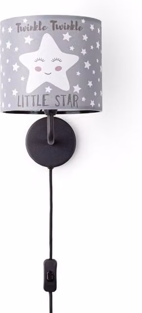 Lampada da parete Elio grigio scuro