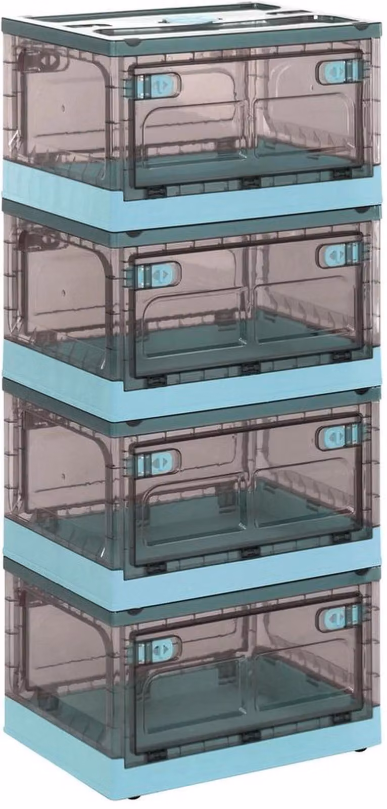 Set Azomor® composto da quattro contenitori pieghevoli con ruote e coperchi per un utilizzo versatile