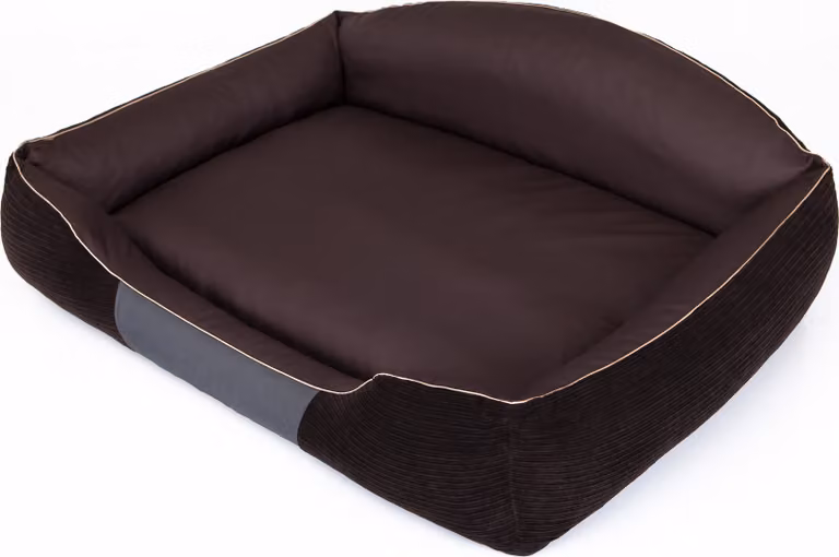 Lettino per cani "Royal" -110x85cm- con schienale alto, morbidamente imbottito | Pillowprim