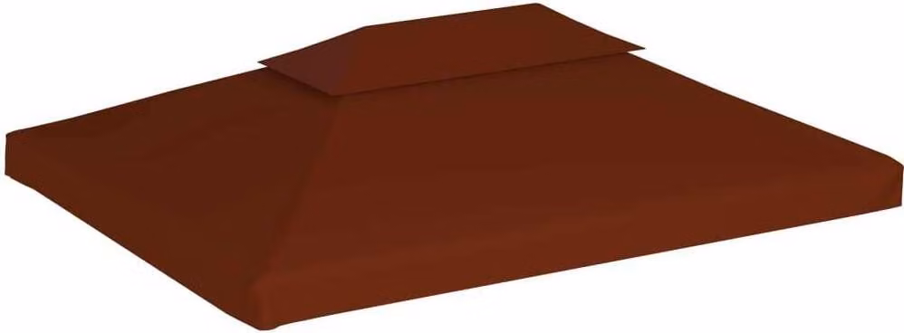 Copertura Superiore Gazebo a 2 Strati 310g/m² 4x3m Terracotta