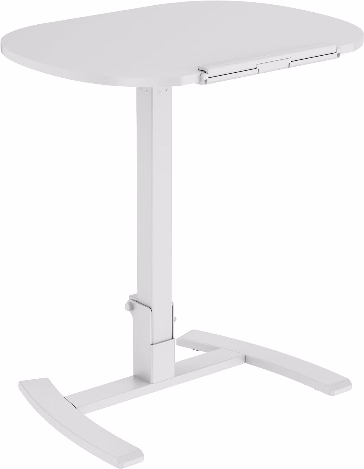 Scrivania pieghevole - Bianca - Regolabile da 73 a 111 cm - Piano del tavolo 66 x 50 cm - Scrivania mobile per seduti e in piedi
