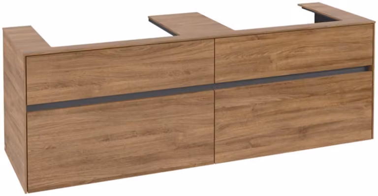 Villeroy & Boch Collaro Meuble sous-lavabo, pour 2 lavabos, 1600x548x500mm, C02400RH, C02400RH