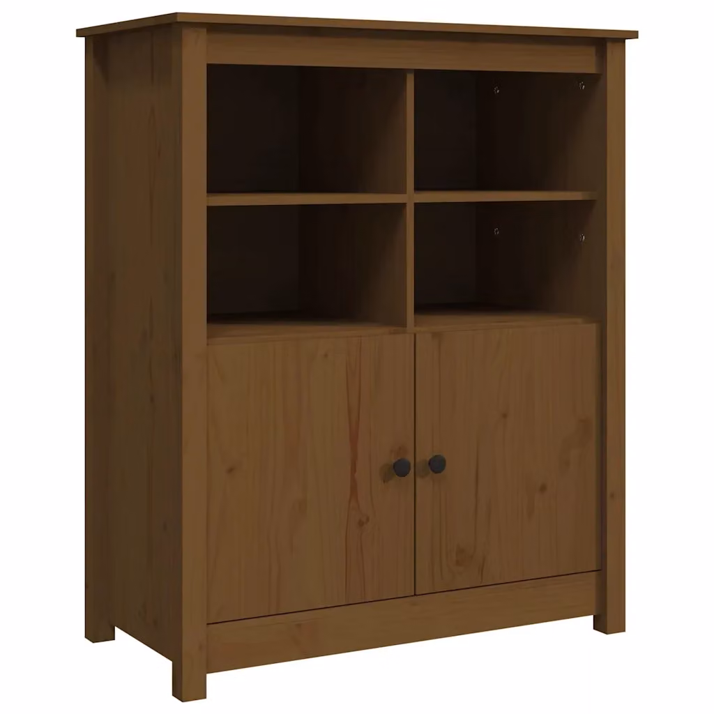 Credenza in legno massello di pino stile rustico vidaXL colore marrone L 83 cm, P 41,5 cm, H 100 cm – 2