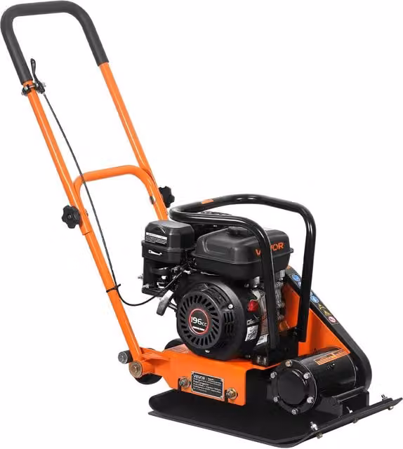 Piastra Vibrante a Benzina 6,5 CV 196CC Compattatore per Terreno Asfalto 10,5 kN CNP60C-3 Piastra 51x37 cm Robusto