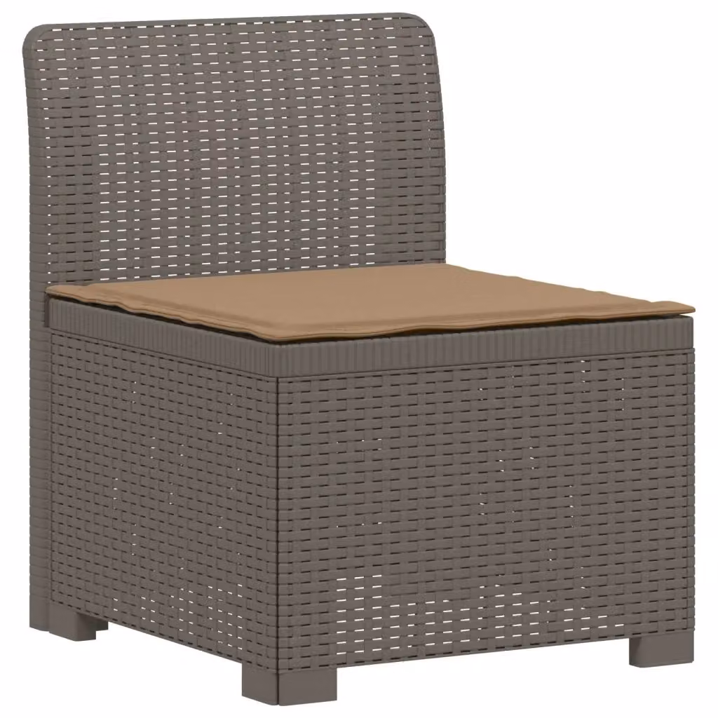 Divano da giardino a 1 posto moderno in rattan con cuscino grigio per esterno, balcone o terrazzo, L: 70 cm, P: 62 cm, H: 55 cm – 2