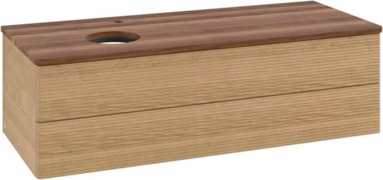 V&B Mobiletto con struttura frontale, con illuminazione Antao 120x36x50cm, HL, WBP w. wal, hon. Oa
