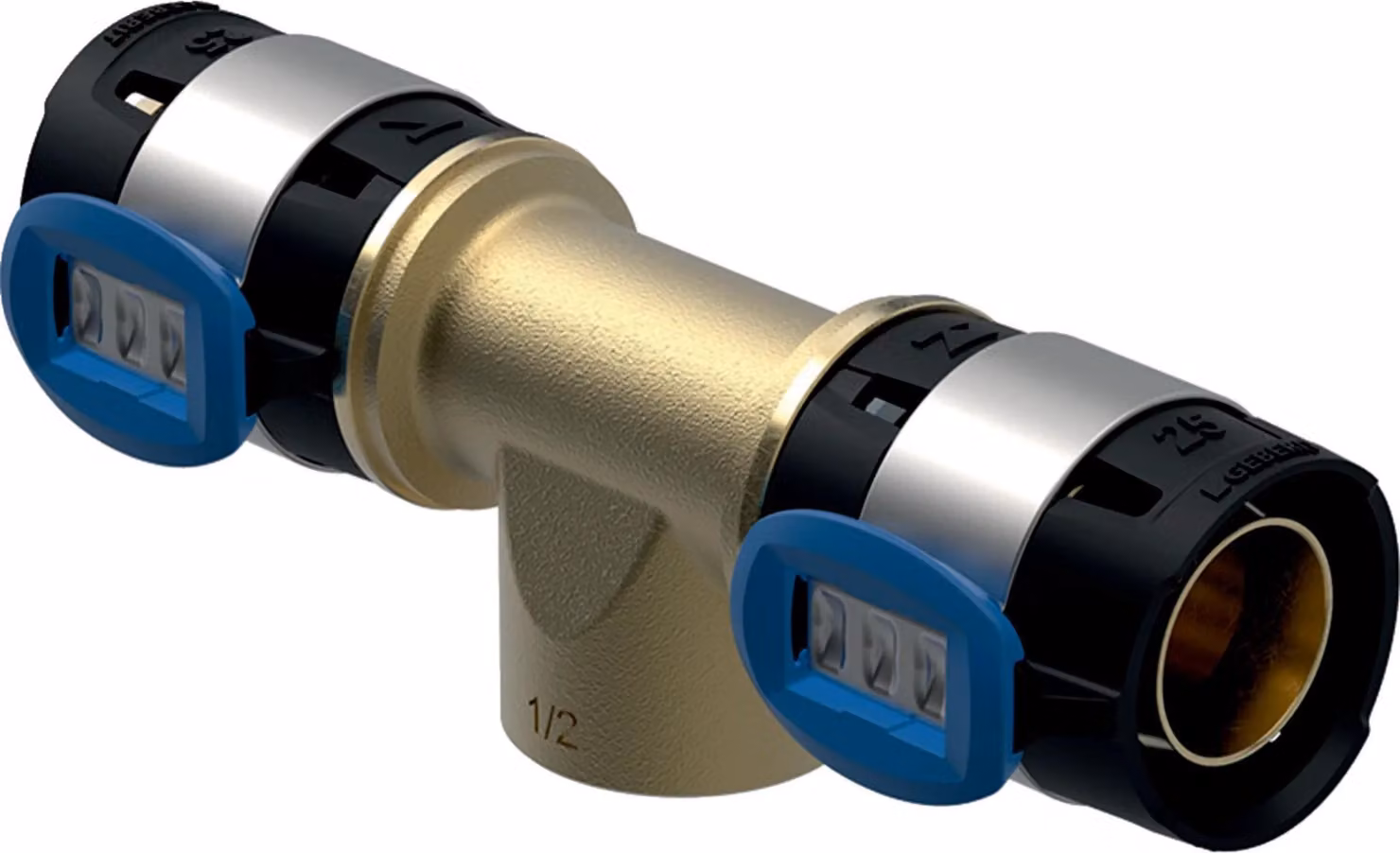 Geberit FlowFit raccordo a T con filettatura interna Rg+ d25-Rp1/2-25