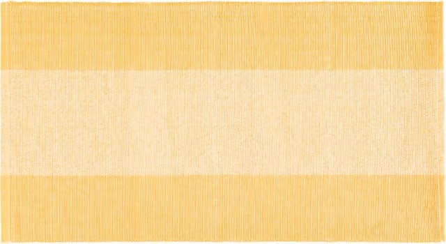 Runner KASANOVA a righe in cotone giallo senape L 120 cm x P 40 cm