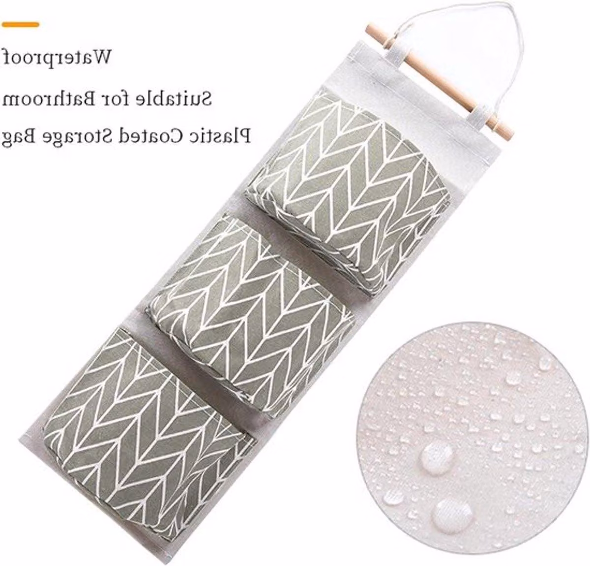 Borsa portaoggetti spaziosa, grigia, con tre scomparti – ideale per giocattoli, vestiti e accessori