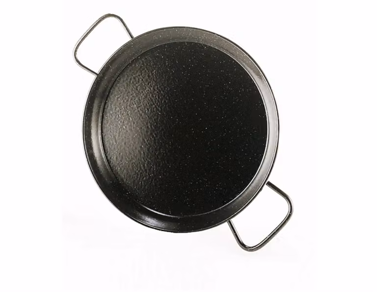 Paella Valenciana smaltata 'Linea LA IDEAL' in ferro smaltato, per 5 porzioni, di Garcima, diam. 32cm
