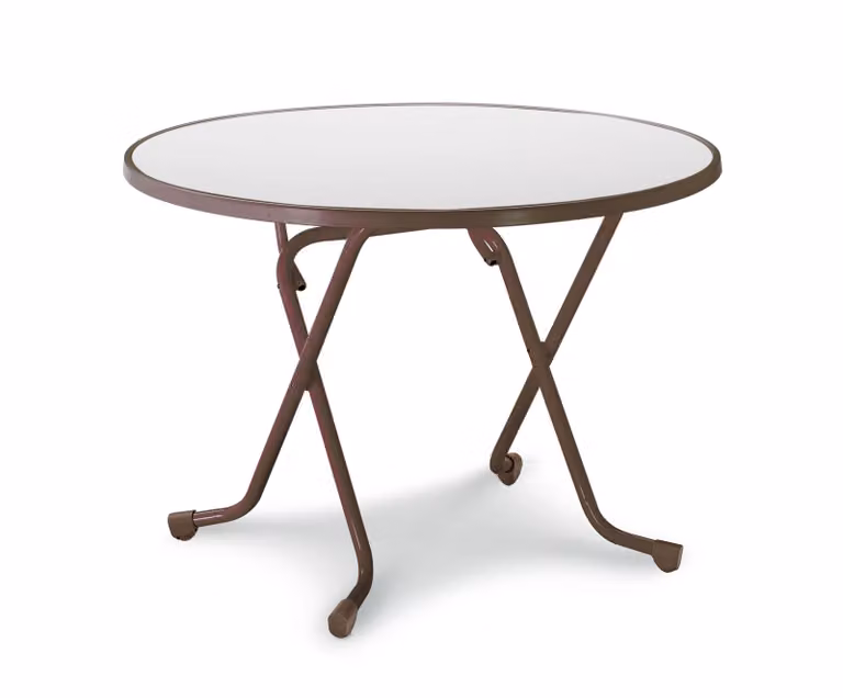 Dublino - Tavolo rotondo pieghevole Ø 100 cm, 4 pezzi
