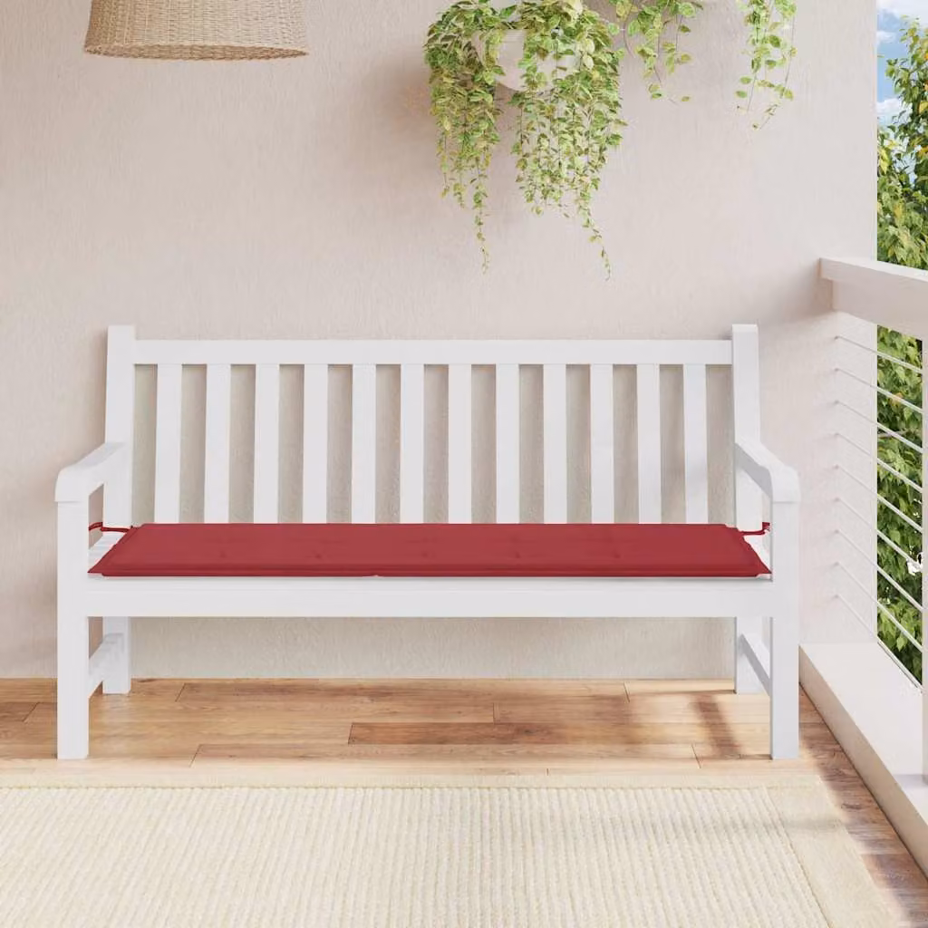vidaXL Cuscino per Panca Rosso, L 150 x P 50 x H 3 cm, in Tessuto Oxford Idrorepellente e Traspirante