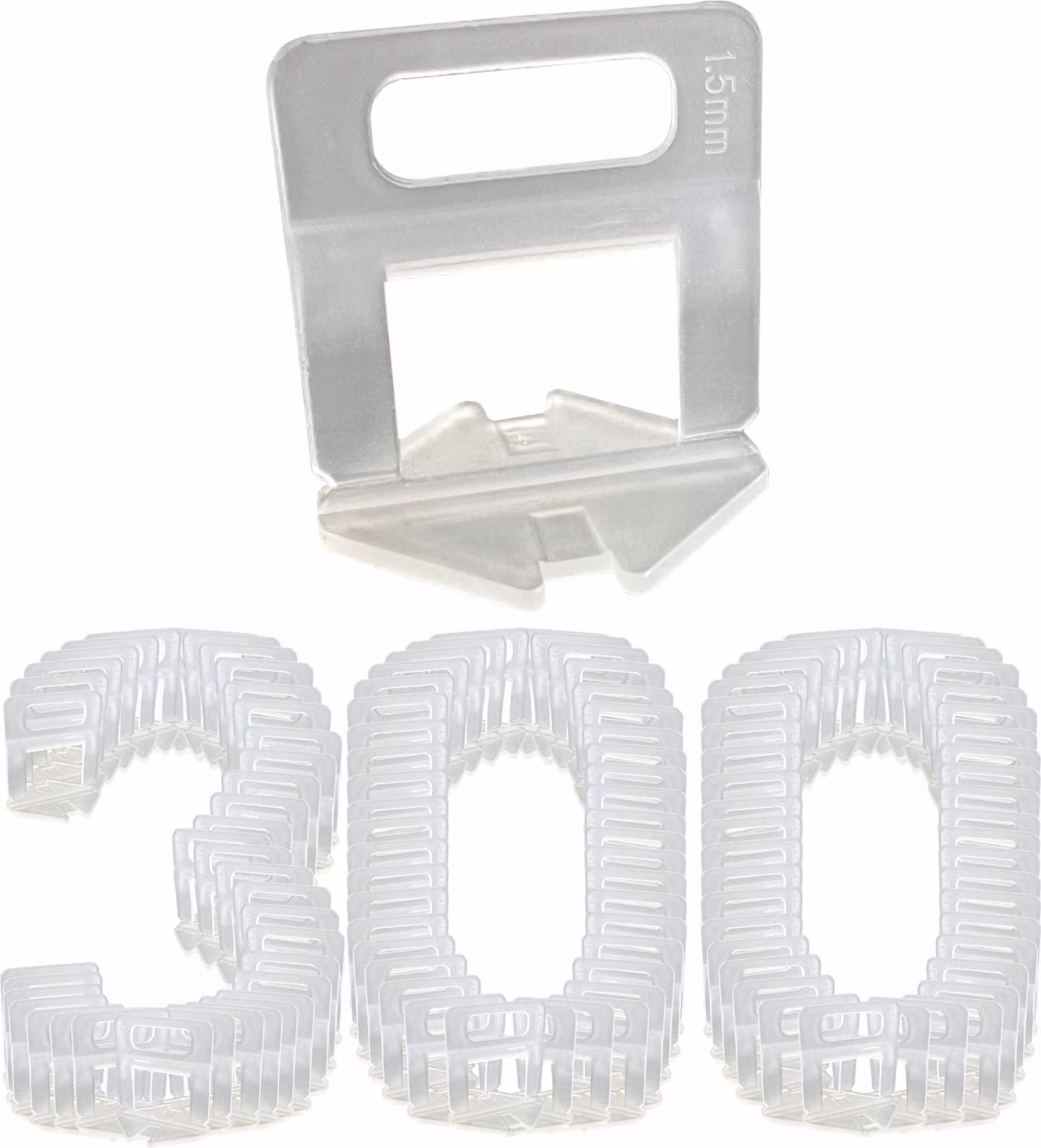 Sistema di livellamento delle piastrelle set 300 clip 1,5 mm Morsetti di ausilio alla posa