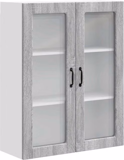 Armadio da cucina moderno a parete spazio di archiviazione efficiente 80 x 31 x 100 cm in legno multistrato grigio sonoma 02_0054498