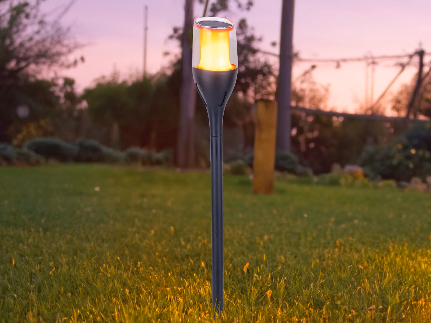 Luce solare da giardino picchetto solare lampada da esterno luce giardino torcia solare 36704
