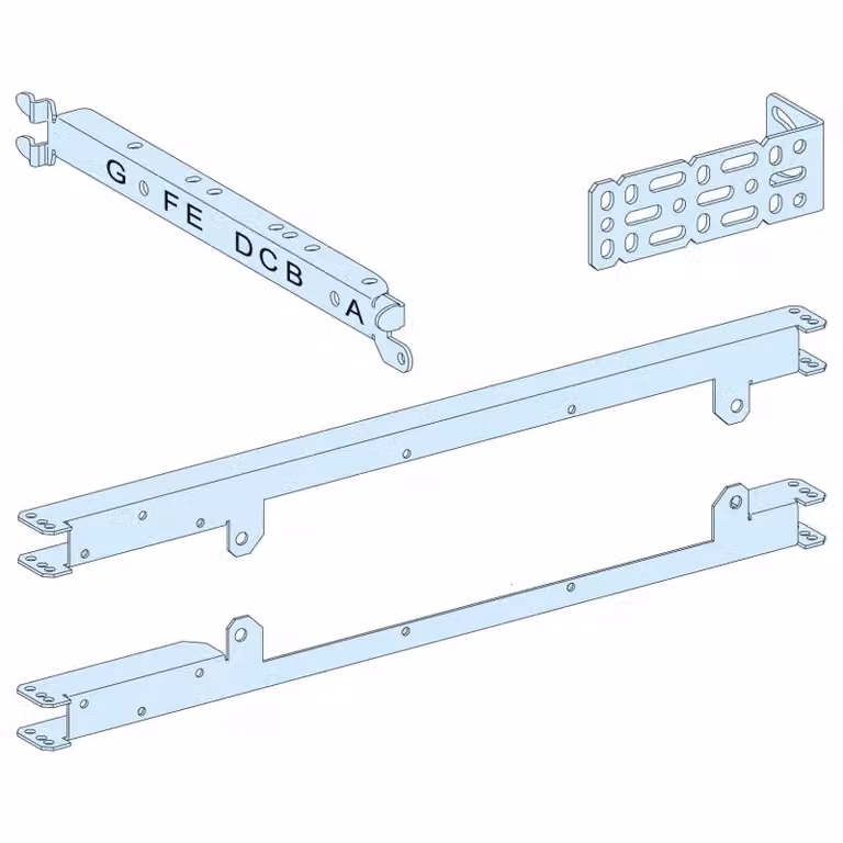 Schneider Electric PrismaSeT-P, piastra di montaggio, per commutazione di rete, ComPacT NSX400-630, azionamento motorizzato, orizzontale, larghezza = 650 mm, altezza = 10 moduli LVS03457