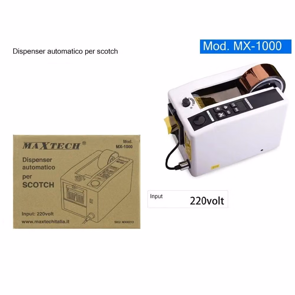 Dispenser automatico per nastro adesivo Maxtech MX-1000 bianco professionale 220 V – 2