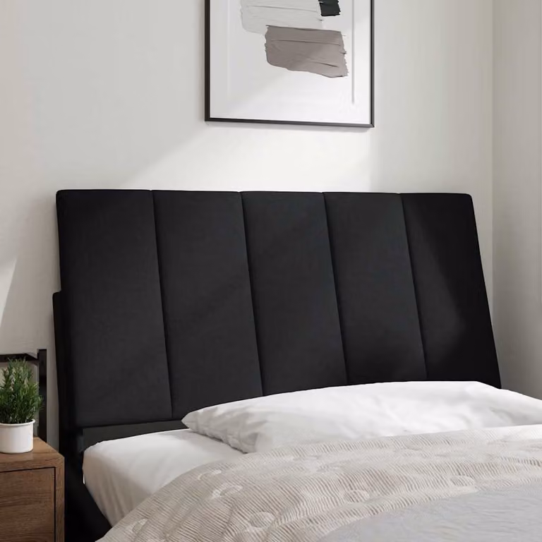vidaXL Cuscino Testiera Hanko Nero 100 cm in Tessuto