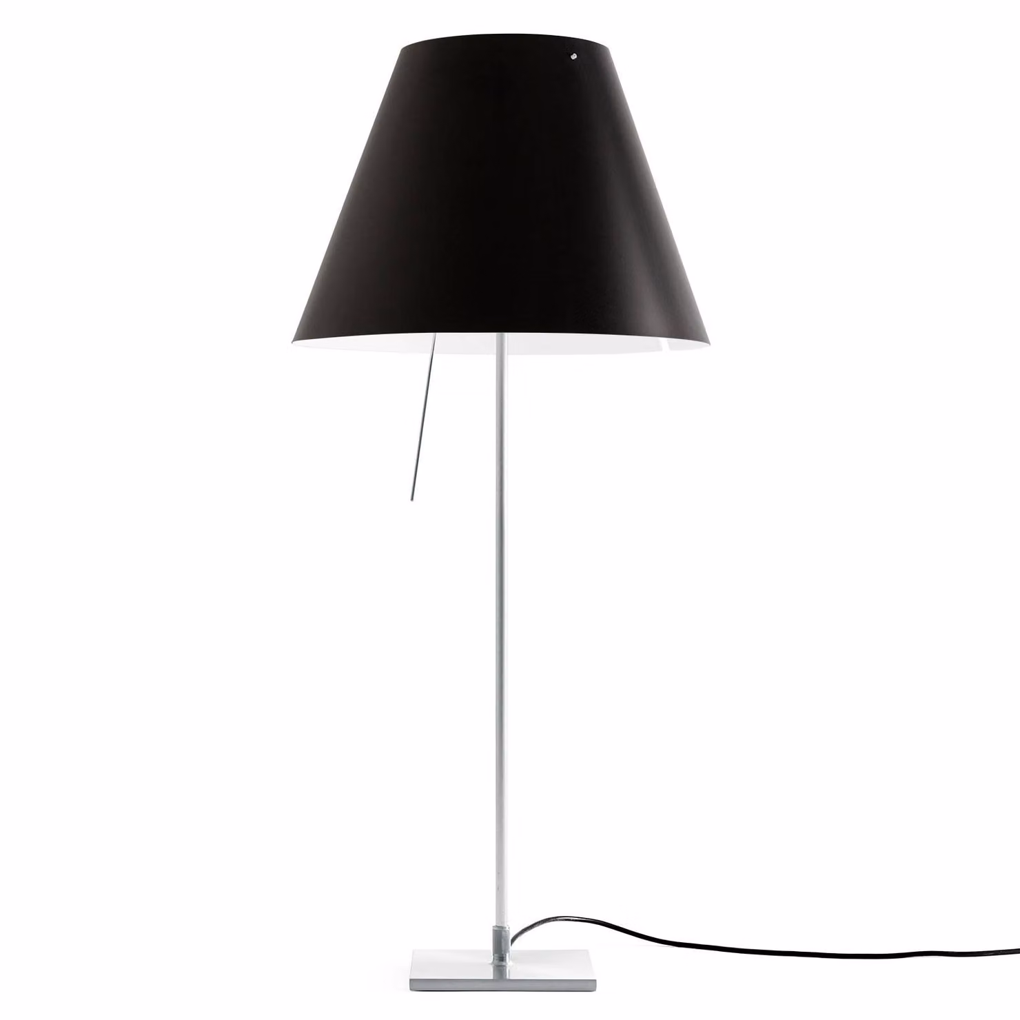 Luceplan Lampada da tavolo Costanza, Nero, Soggiorno / Sala da pranzo, Alluminio, Design, Lampada da tavolo
